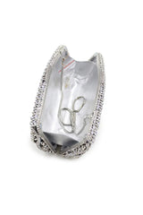 Silver Rhinestones Chain Square Party Handbag