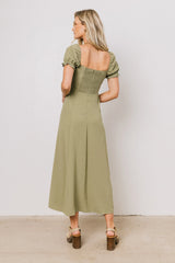 Maddox Midi Dress in Sage FINAL SALE