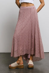 Eliza Lace Skirt in Rose FINAL SALE