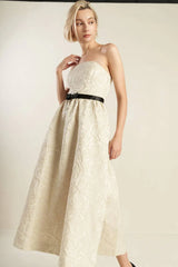 GET WHAT YOU NEED CHAMPAGNE MIDI DRESS FINAL SALE