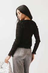 Opie Smocked Top in Black FINAL SALE
