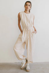 Weekend Warrior Jumpsuit in Ivory FINAL SALE