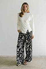 Jerzey Asymmetrical Sweater in Ivory FINAL SALE