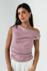 Susanna Asymmetrical Top in Mauve