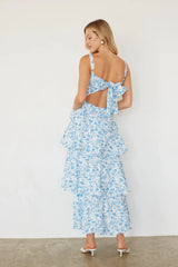 Everlee Bustier Tiered Maxi Dress
