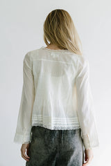 Taylor Sheer Blouse in Ivory FINAL SALE