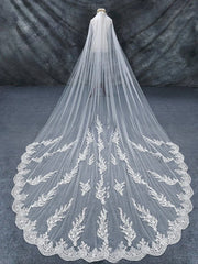 Vintage Floral Lace Cathedral Veil Bridal Veil Wedding Veil