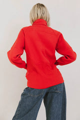 Krista Half Zip in Red FINAL SALE