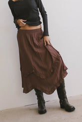 Franky Midi Skirt in Mauve FINAL SALE