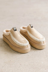Cecily Platform Slipper in Natural