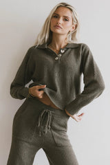 Breck Knit Sweater in Olive FINAL SALE