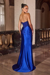 RANDI GOWN RHINESTONE BODICE MERMAID DRESS