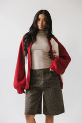 Paula Oversized Jacket in Red