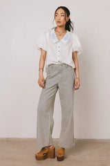 Fiorelle Striped Wide Leg Jeans FINAL SALE