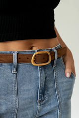 Jonas Asymmetrical Belt in Cognac
