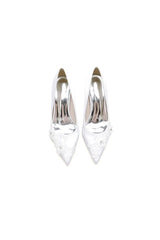 White Wedding Shoes Stiletto Heel Satin With Lace