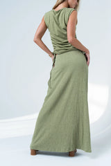Freda Maxi Skirt in Green