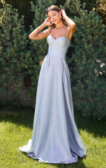 Krista Gown Glitter Dusted A line Bustier Dress