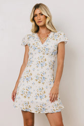 Leo Lace Trim Mini Dress FINAL SALE