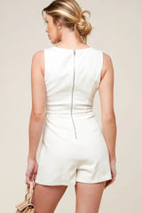 OPEN MINDED DENIM WHITE DENIM SKORT ROMPER