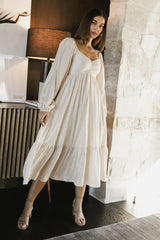 Rael Midi Dress in Natural FINAL SALE