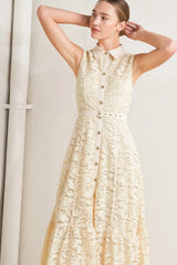 PURELY ROMANTIC LACE MIDI DRESS FINAL SALE