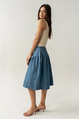 Sierra Pleated Midi Skirt