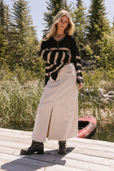 Sambria Corduroy Skirt in Khaki FINAL SALE