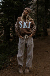 Ski Knit Sweater in Brown FINAL SALE