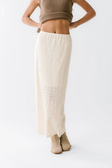 Jozette Lace Midi Skirt in Ivory