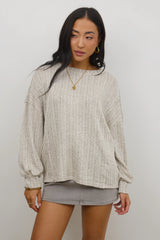Tate Knit Sweater in Oatmeal