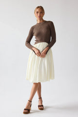 Kaison Mixed Media Midi Dress FINAL SALE