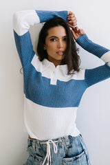 Wrenley Striped Sweater in Blue FINAL SALE