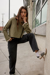 Robin Knit Sweater in Olive FINAL SALE