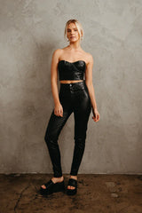 Kenny High Rise Skinny Faux Leather Pants