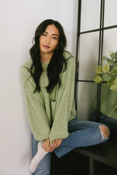 Aliyah Knit Sweater in Green FINAL SALE