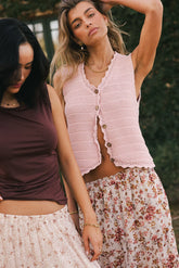 Annie Knit Vest in Blush FINAL SALE