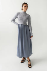 Zeda Midi Dress in Blue FINAL SALE