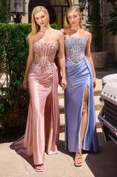 Anne Gown Crystal Bodice With Straight Neckline