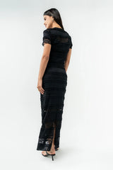 Lexie Lace Midi Skirt in Black
