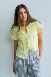 Kaytee Striped Top in Yellow