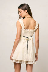 Teddie Embroidered Mini Dress FINAL SALE