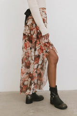 Xavier Printed Mesh Skirt FINAL SALE