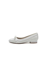 Lace Flats Sandal with Bow Bridal