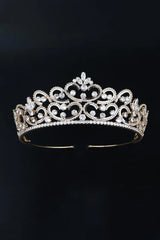 Silver Sparkly Crystal Bridal Crown