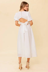 MAURA MIDI DRESS IVORY