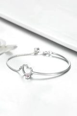 Heart Charm Bracelet in Sterling Silver