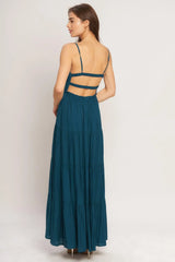 OCEAN BREEZE TEAL MAXI DRESS