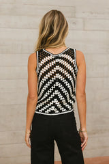 Nori Crocheted Sweater Vest FINAL SALE