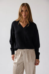 Adella Knit Sweater in Black FINAL SALE